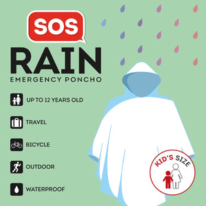 Legami - Children’s Waterproof Poncho - SOS Rain - Kid’s Size