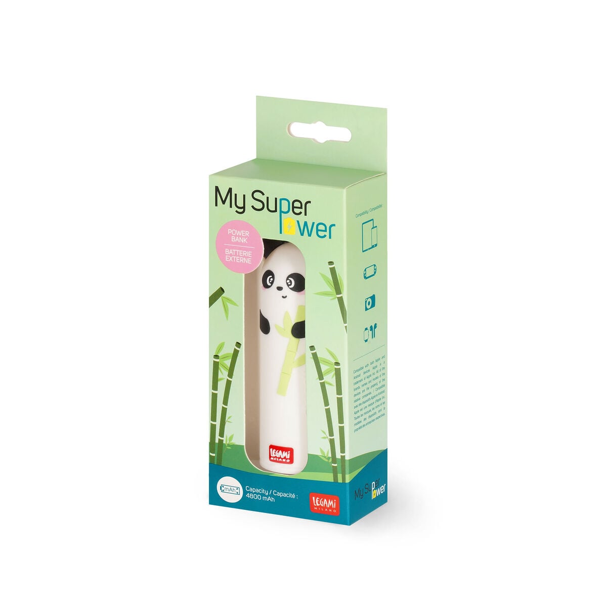 Legami - Panda tragbares Ladegerät - My Süper Power