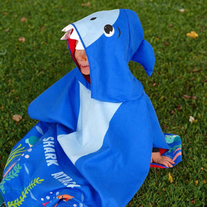 Legami - Shark Towelling Poncho Çocuklar İçin - Kids Poncho