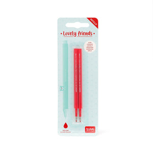 Legami - Seti 2 Refills Sevimli Arkadaşlar Gel Pens - Red Ink