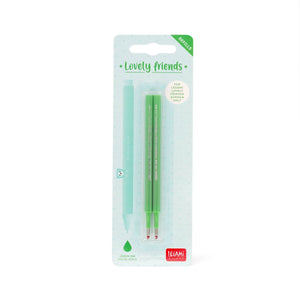 Legami - Seti 2 Refills Sevimli Arkadaşlar Gel Pens - Green Ink
