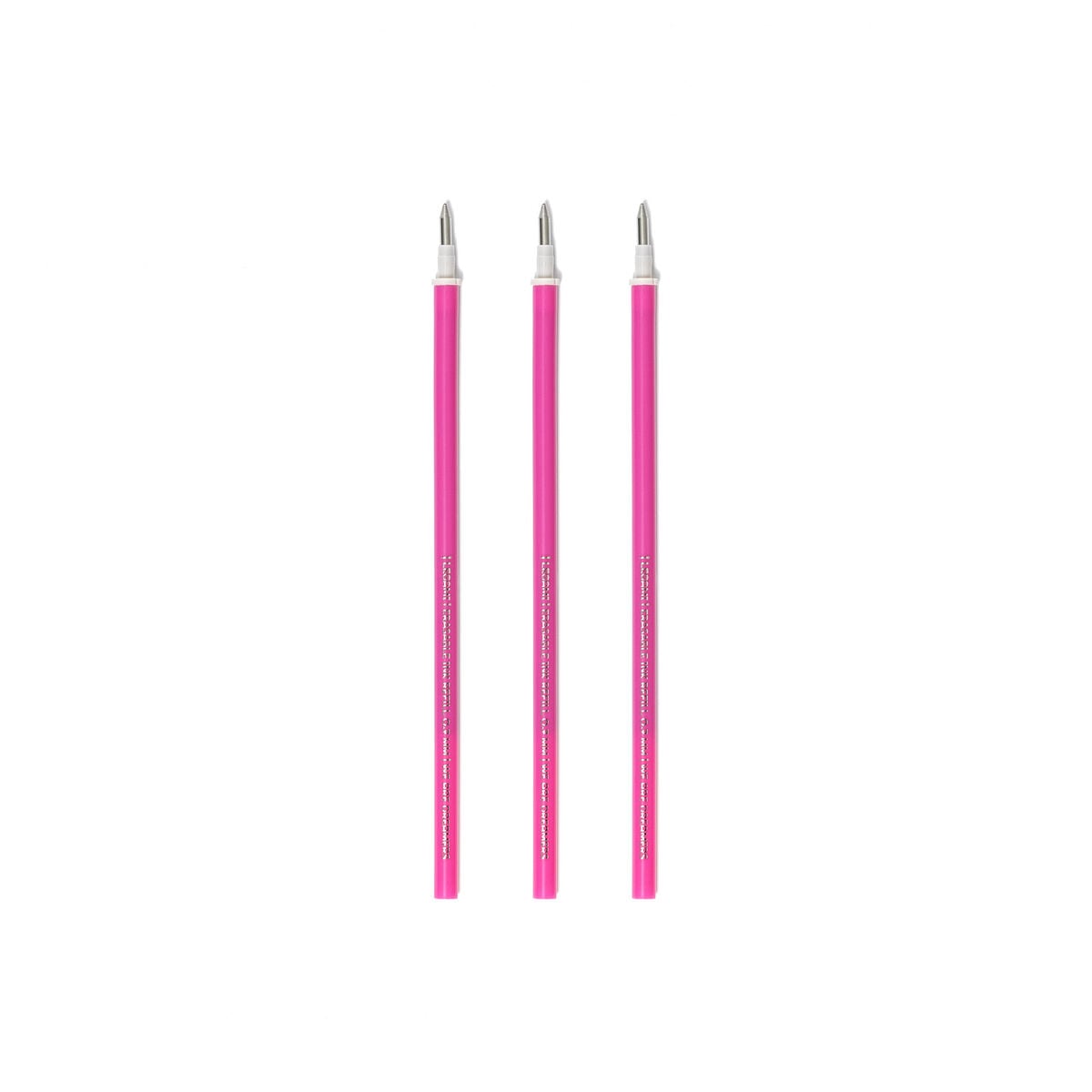 Legami - 3'lü Seti Refills Erasable Pens - Pink Ink - Erasable Kalem