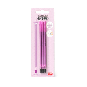 Legami - 3'lü Seti Refills Erasable Pens - Purple Ink - Erasable Kalem