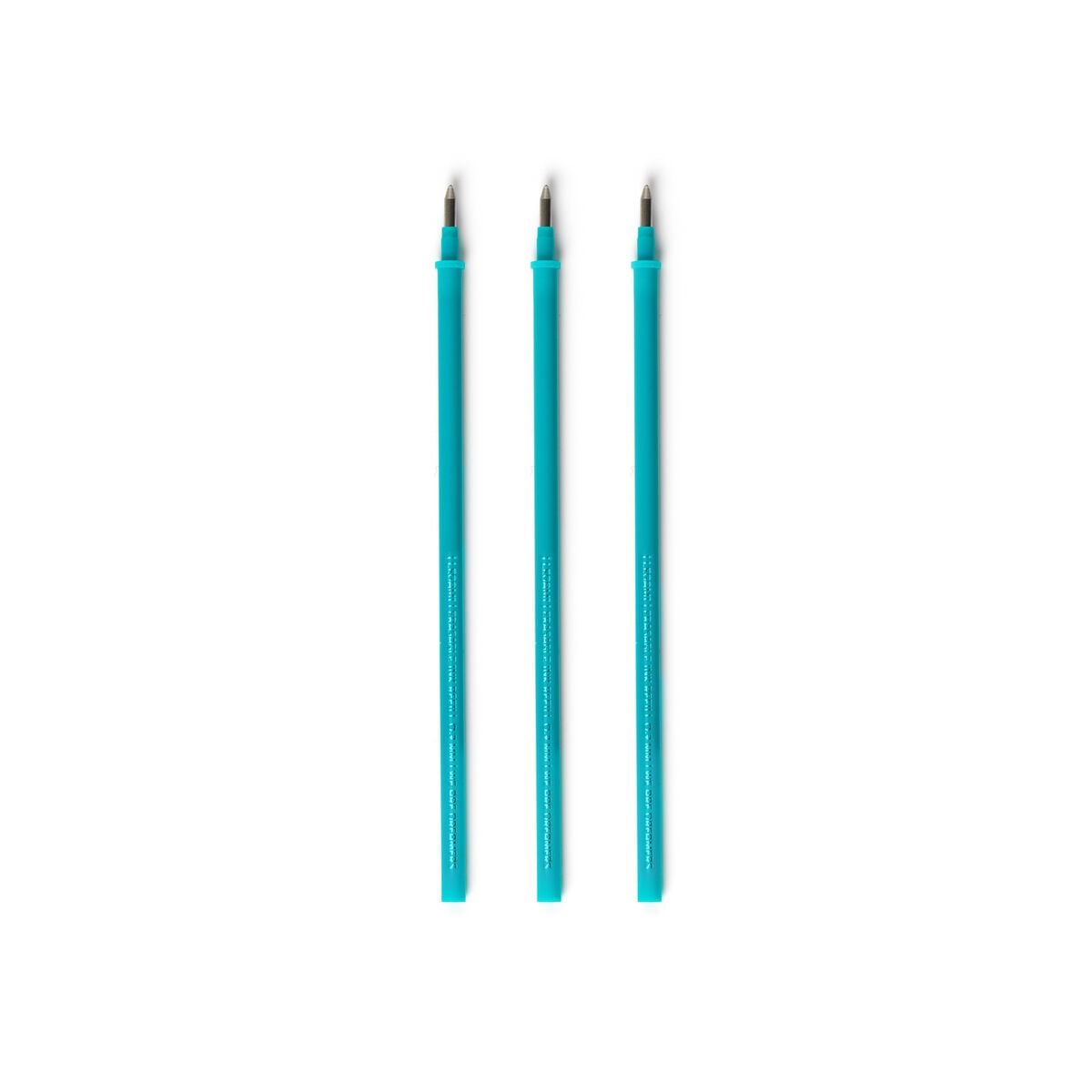 Legami - 3'lü Seti Refills Erasable Pens - Turquoise Ink - Erasable Kalem