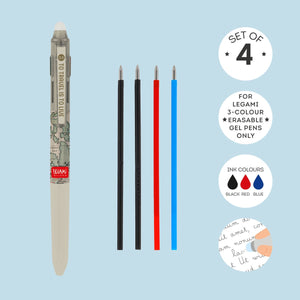 Legami - 4'lü Seti Refills 3-Colour Erasable Gel Pens