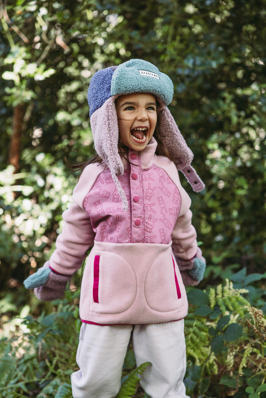 Roarsome - Çocuk Trapper Şapkaları - Pembe/Lila