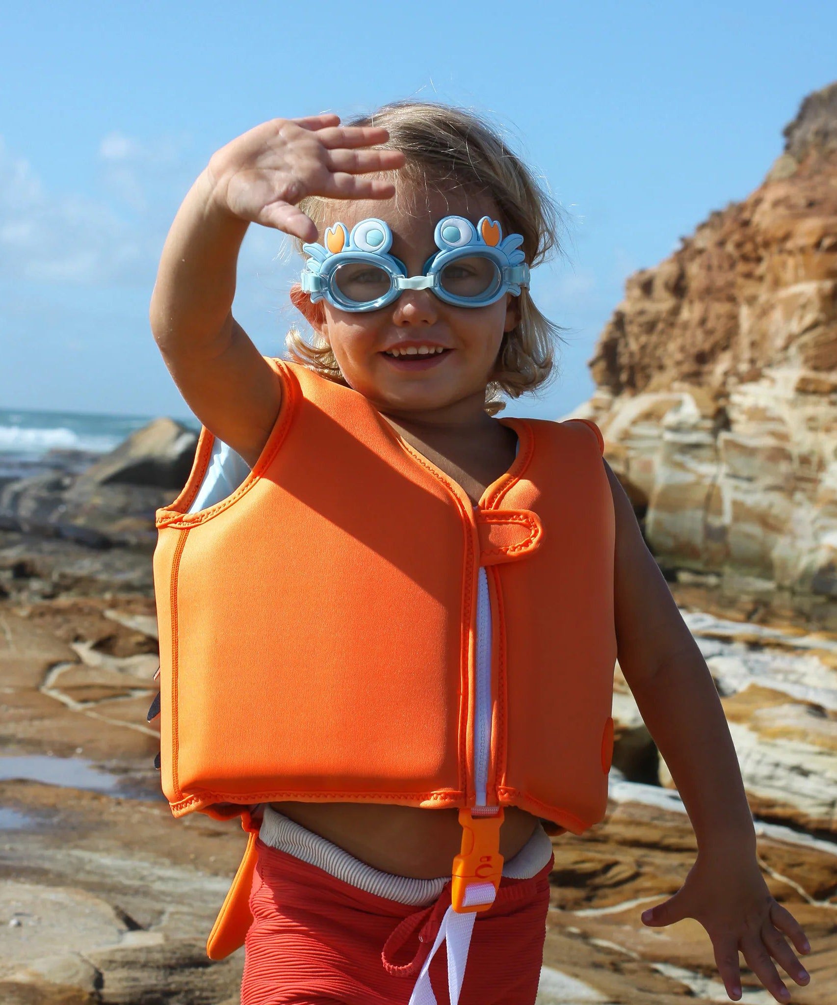 Sunnylife - Mavi Yengeç Sonny Çocuk Yüzme Gözlüğü-Dinossi