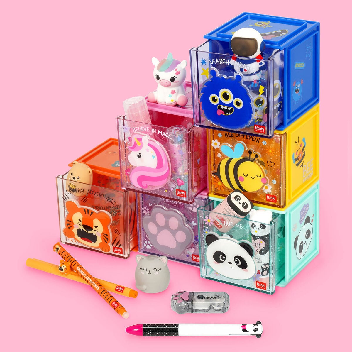 Legami - Stackable Desk Storage Box - Cutie Cube