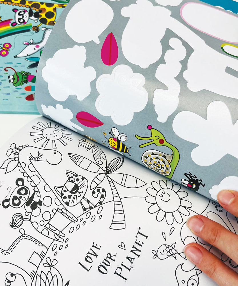 Rachel Ellen - Love Our Planet Aufkleber-Szene Mal- und Aktivitätsbuch