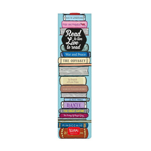 Legami - Illustrated Kitap Ayracı ile Elastic Band - Kitap Lover, Read to Live - Kitap Ayracı