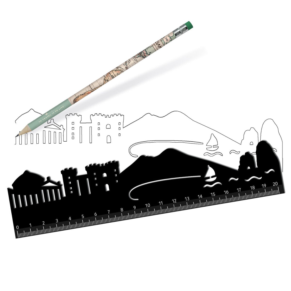 Legami - Ruler ile Naples Skyline - Follow Skyline