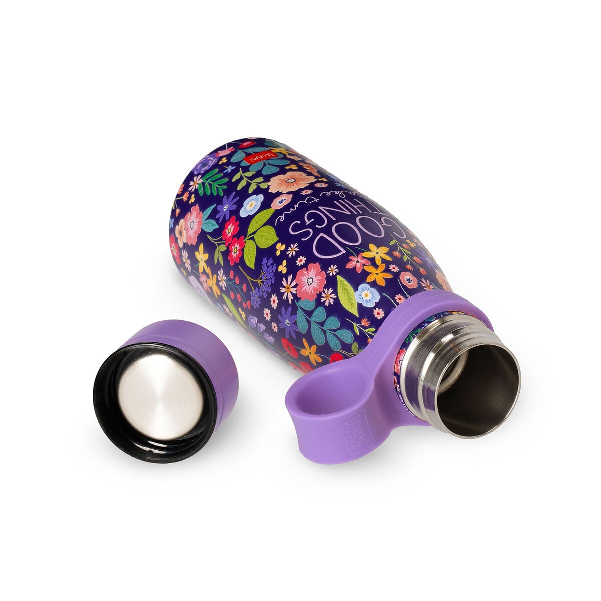 Legami - 300 ml Mini Vakum Şişe - Çiçekler - Sıcak ve Soğuk