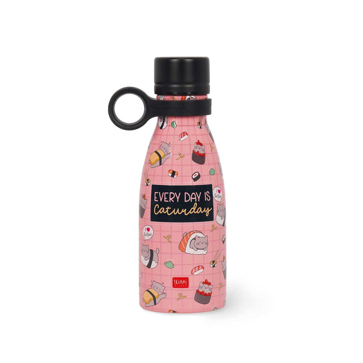 Legami - 300 ml Mini Vakum Şişe - Sushi Cat - Sıcak ve Soğuk