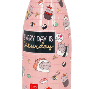Legami - 300 ml Mini Vakum Şişe - Sushi Cat - Sıcak ve Soğuk