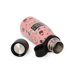 Legami - 300 ml Mini Vakum Şişe - Sushi Cat - Sıcak ve Soğuk
