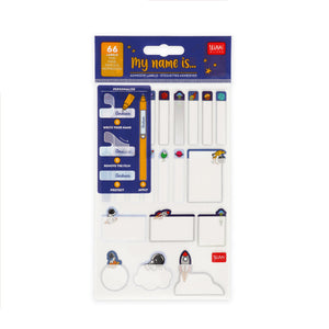 Legami - Protective Film mit selbstklebenden Labels - My Name Is... - Weltraum