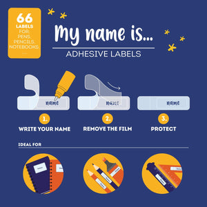 Legami - Protective Film mit selbstklebenden Labels - My Name Is... - Weltraum
