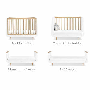SnuzKot Skandi 2 Piece Nursery Furniture Set - Natural-Nursery Sets-Natural-No Mattress | Natural Baby Shower
