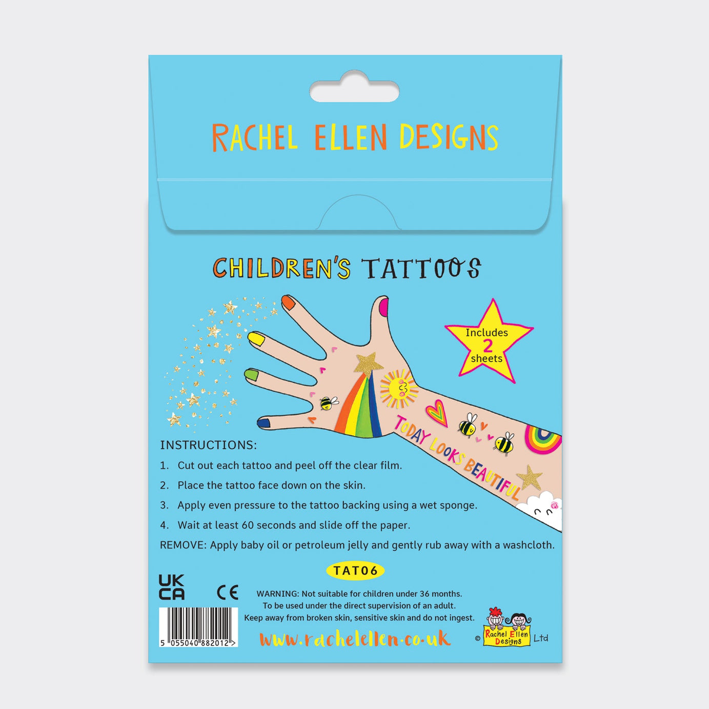 Rachel Ellen - Sunny Days Kinder Temporäre Tattoos