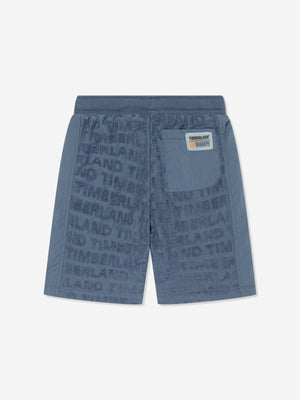 Timberland Boys Terry Towel Bermuda Shorts in Navy