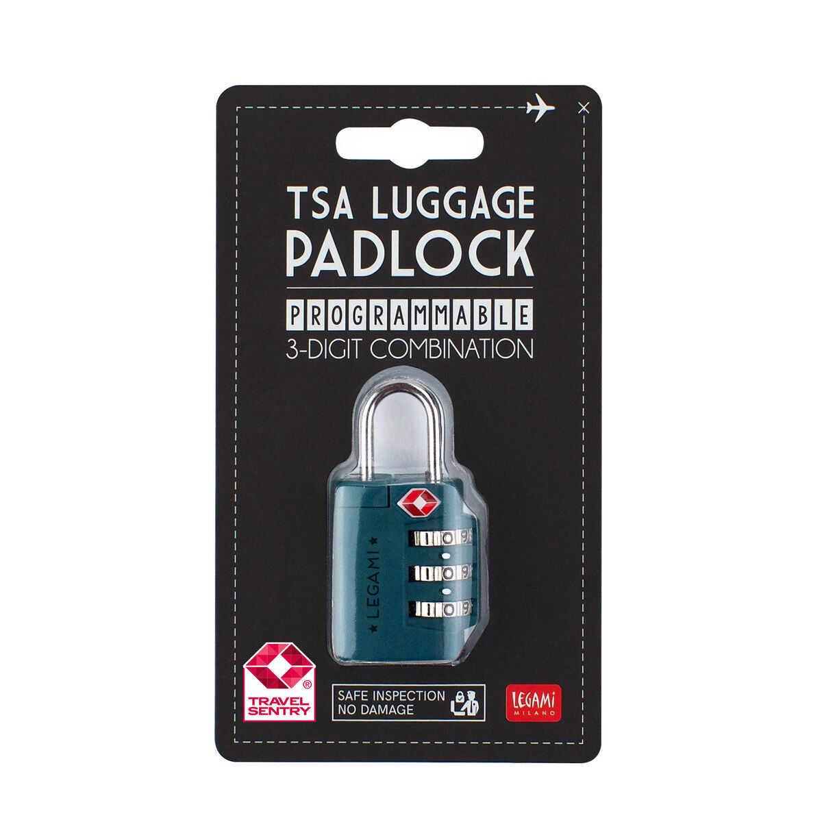Legami - Luggage Padlock - Petrol Blue