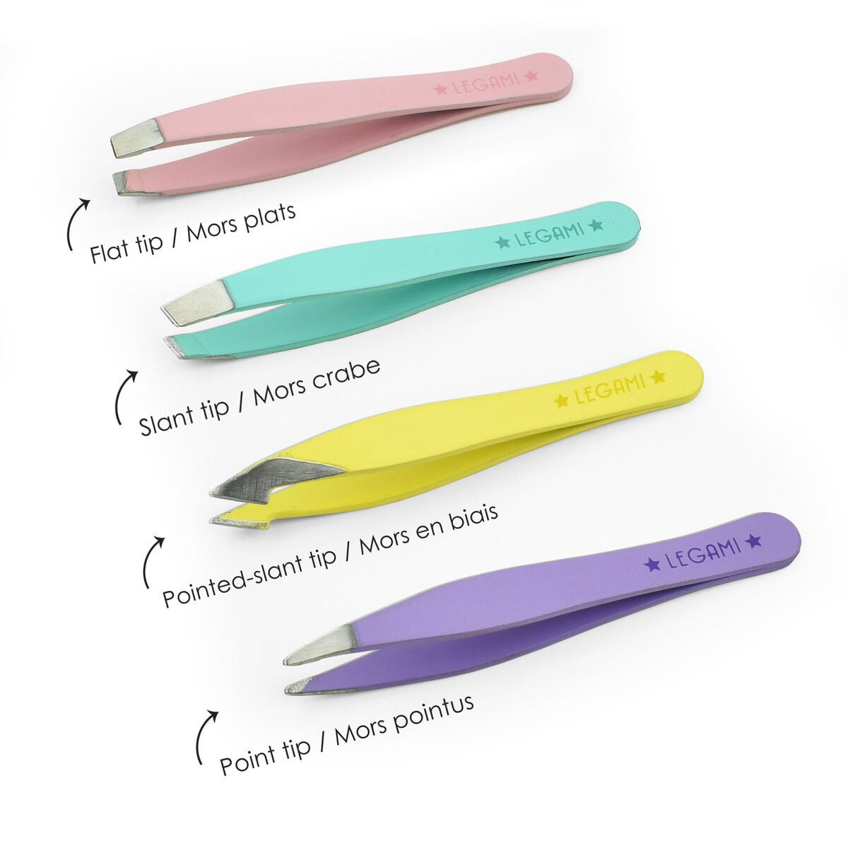 Legami - 4'lü Seti Multicolour Mini Tweezers - Bye Bye Frida
