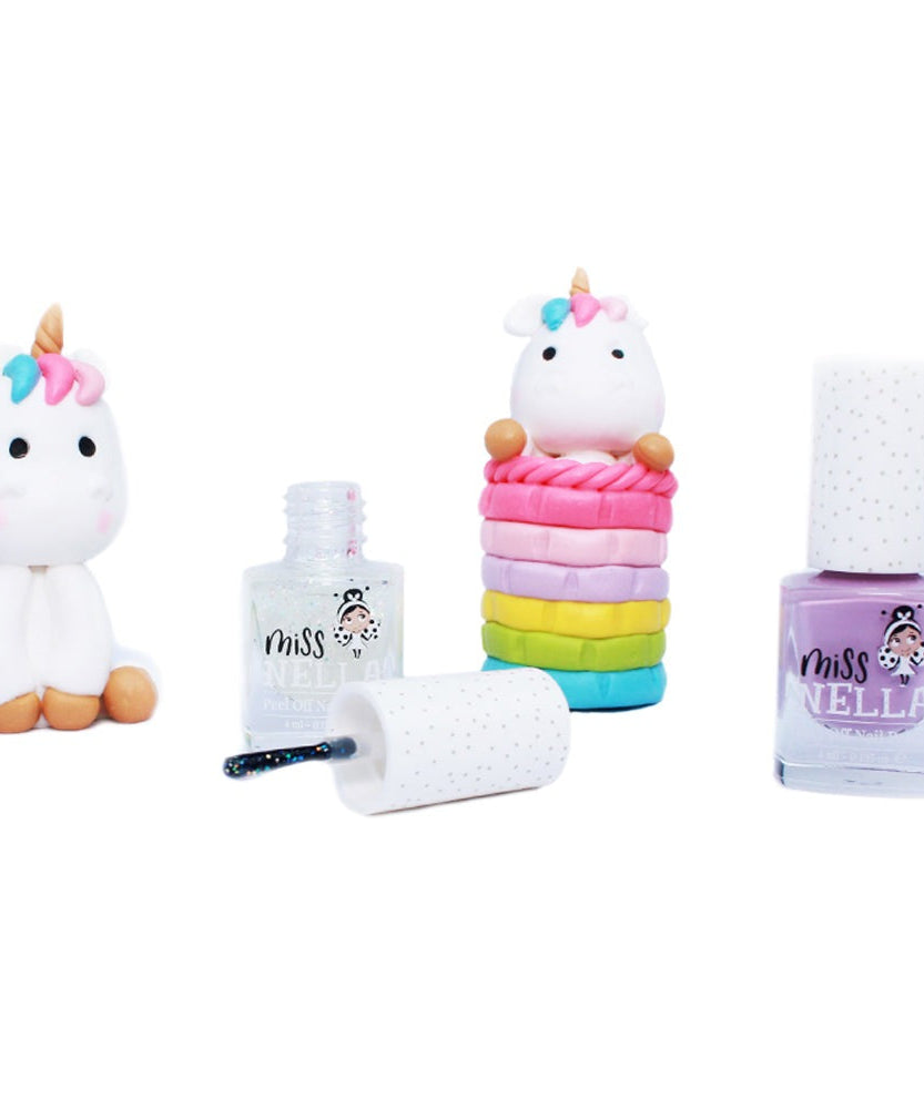 Miss Nella - Konfeti Bulutları: Glitter Üst Kat Soyulabilir Oje