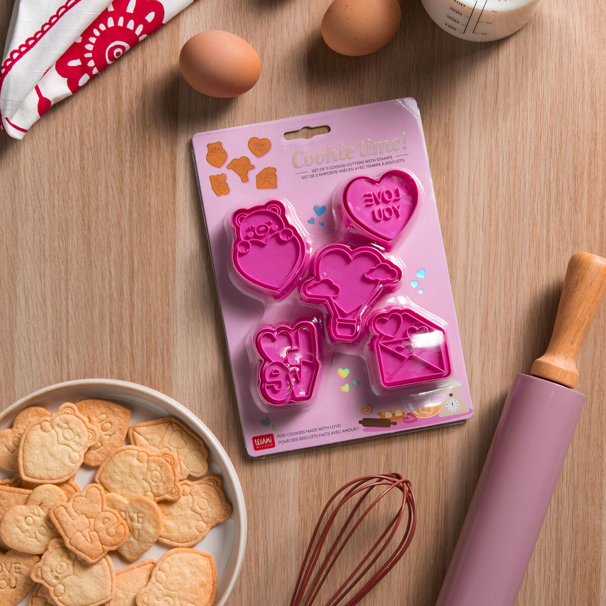 Legami - 5'li Set Cookie Cutters - Cookie Time!
