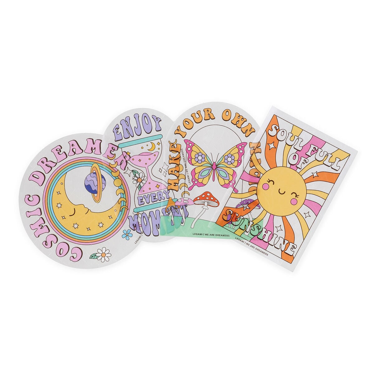 Legami - 4'lü Seti Static-Cling Suncatcher Stickers Windows - Rainbow Maker