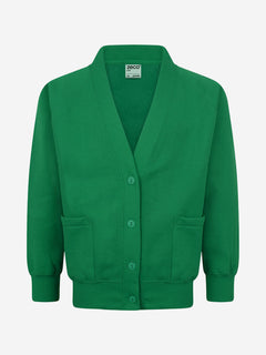 Zeco Kids School Sweatshirt Cardigan in Green