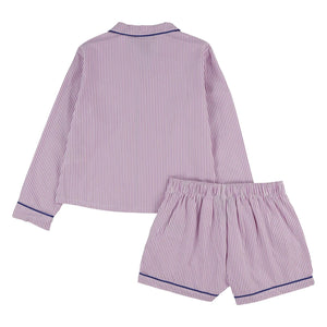 Ralph Lauren - Gestreiftes Logo Hemd und Shorts Pyjama Set | Rosewood