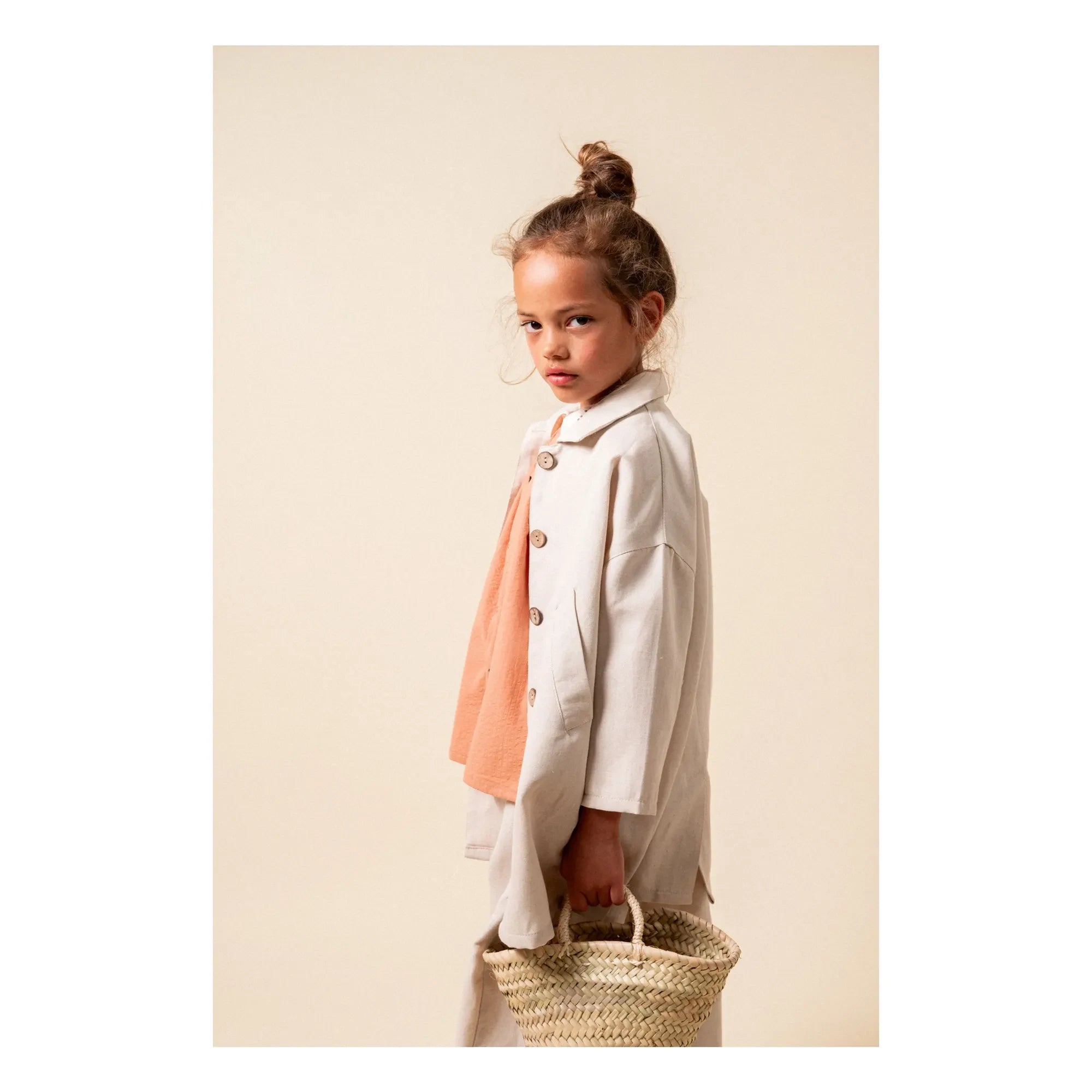 birinit - Bluse mit Claudine-Kragen Dessert Bio-Baumwolle | Russet