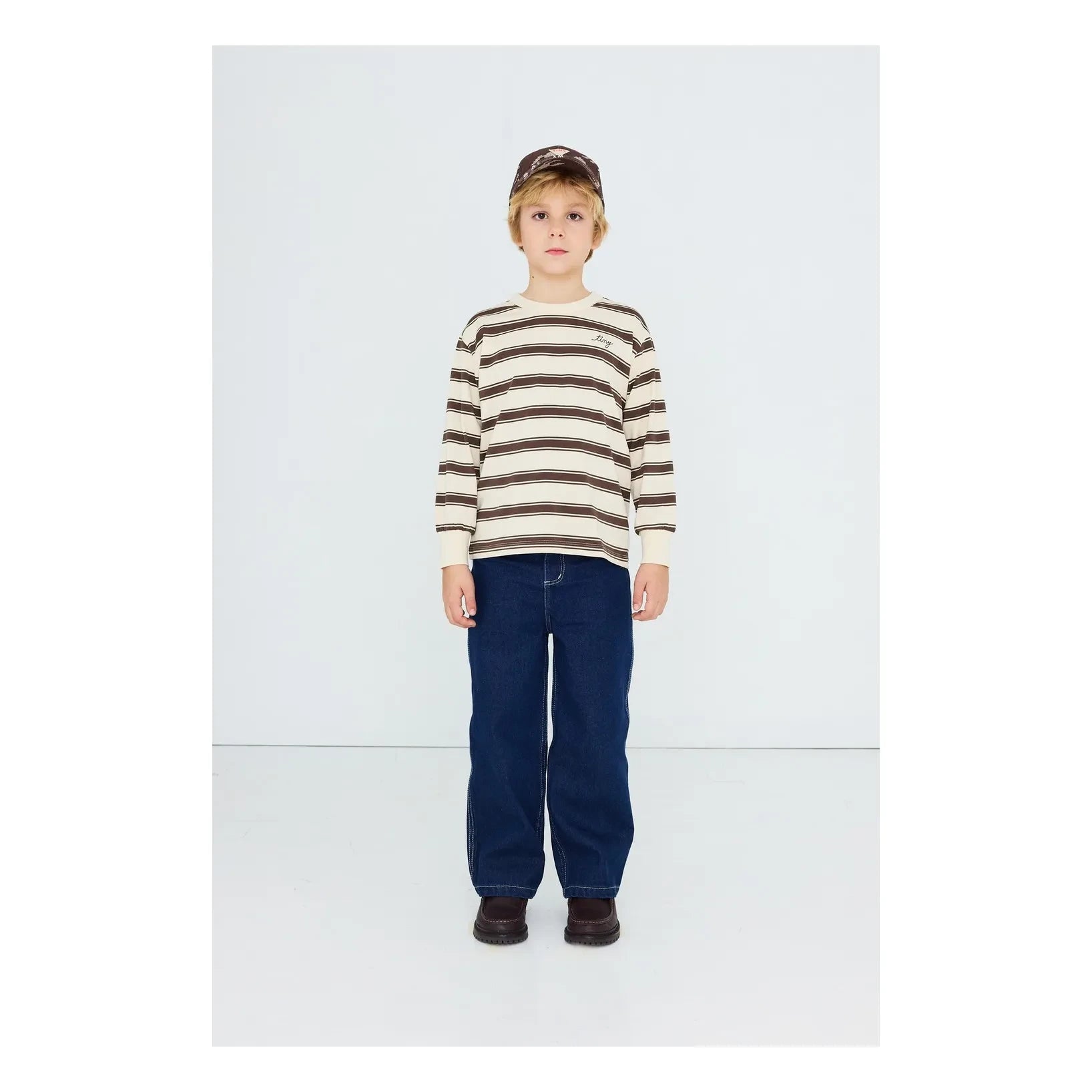 Tinycottons – Gestreiftes Bio-Baumwoll-T-Shirt | Creme