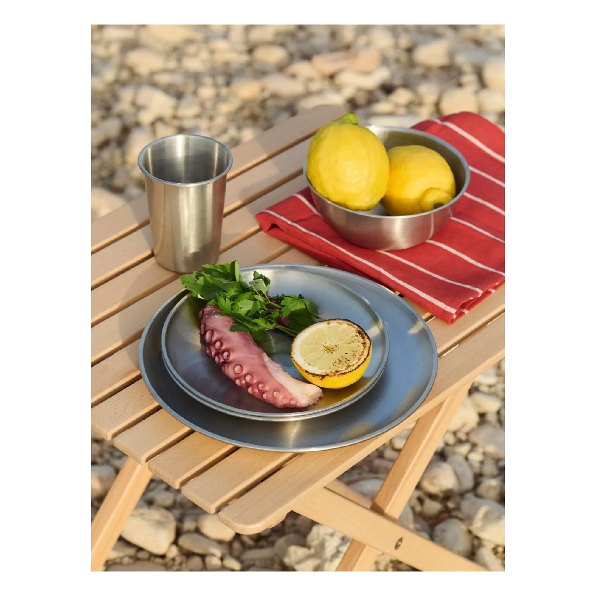 Hay - Outdoor Market Stahlteller, Jasper Morrison - 2er Set | Stahl