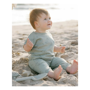 Quincy Mae – T-Shirt- und Hosen-Set | Pistaziengrün