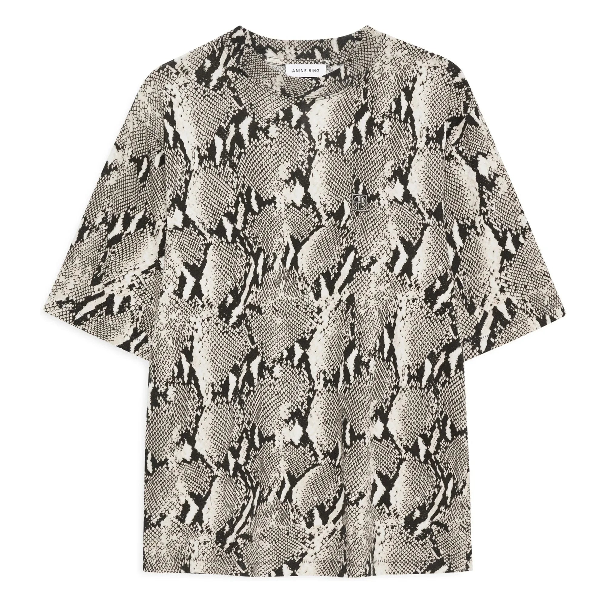 Anine Bing – Avi Python T-Shirt | Grau