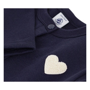 Petit Bateau - Cardigan Uni Molleton | Marineblau