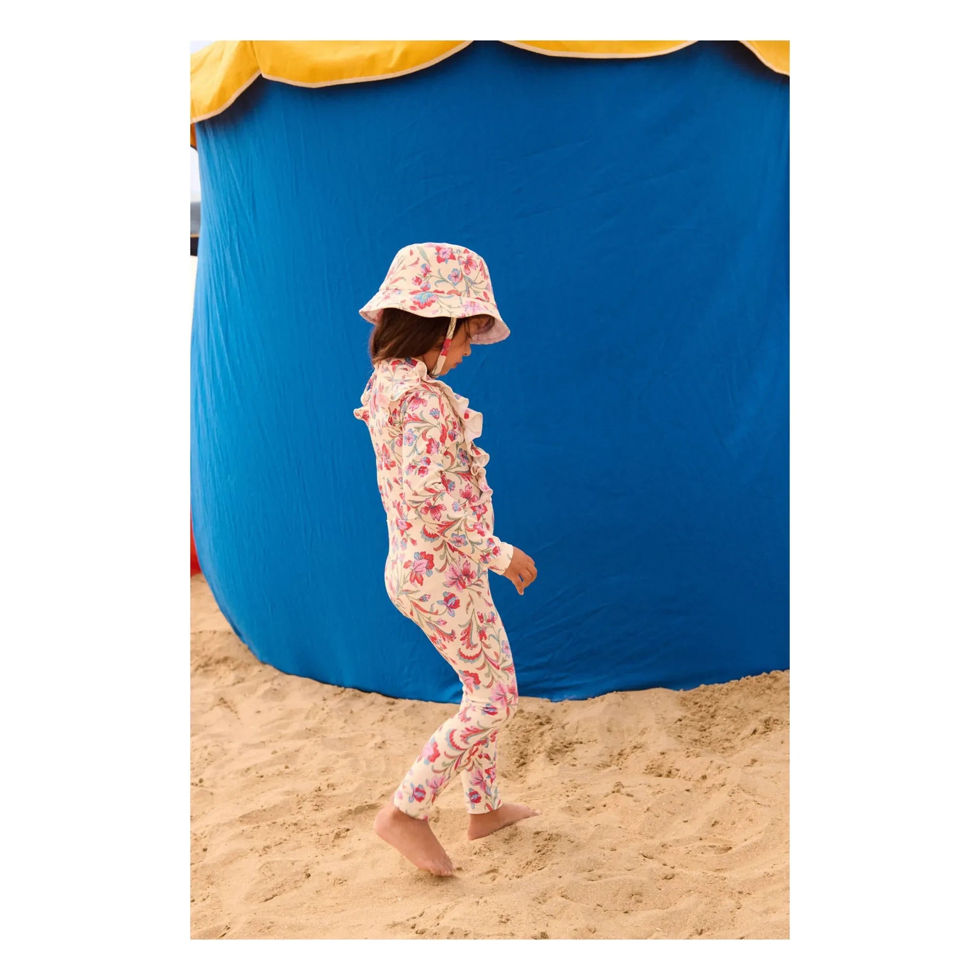 Louise Misha - Linette Fleurie Badeanzug Recycelte Fasern | Creme