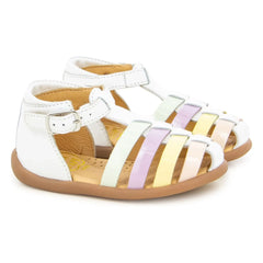 Pom d'Api - Sandalen mit Streifen | Weiß