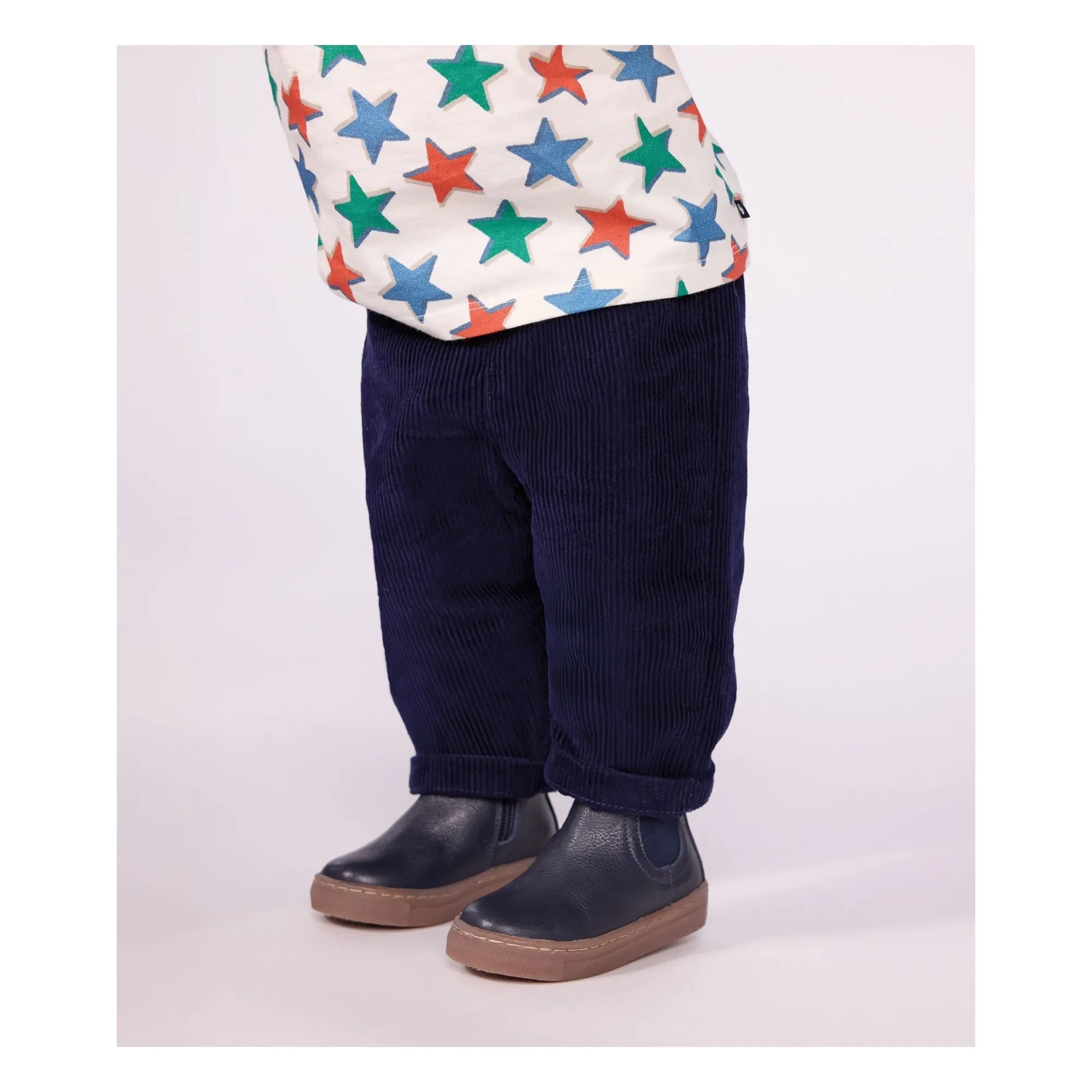 Petit Bateau - Organik pamuklu polar pantolon | Gece mavisi