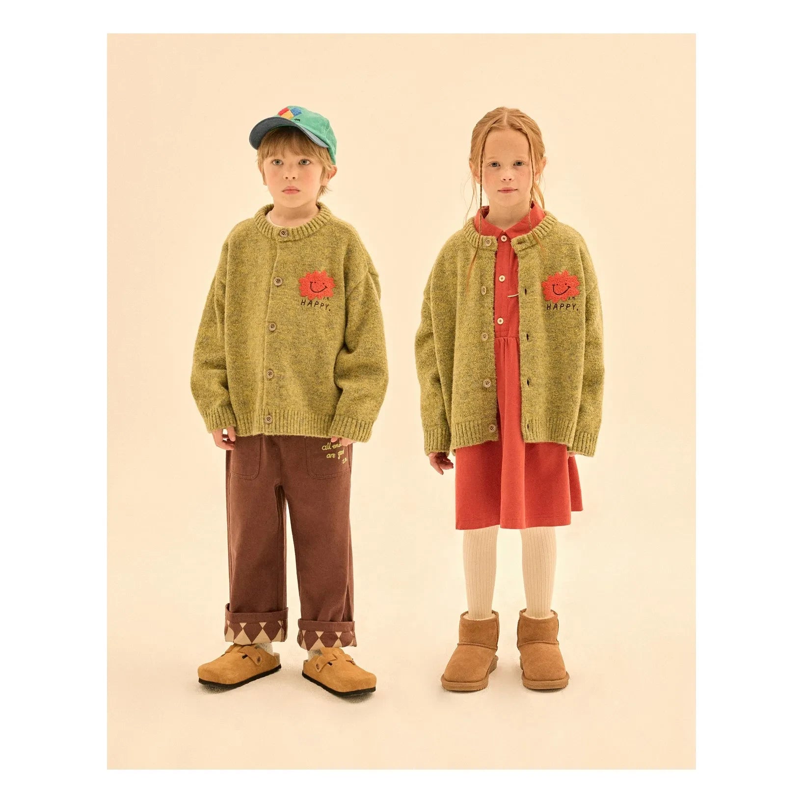 Jelly Mallow - Fröhliche Strickjacke | Olivgrün