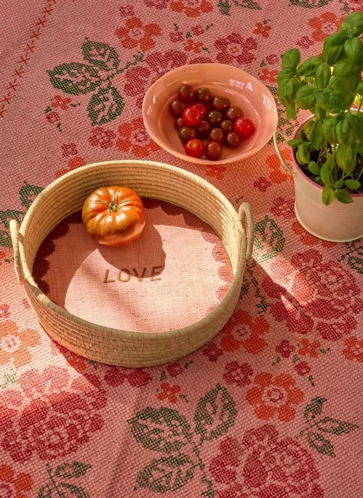 Rice - "Liebe" Rattan Aufbewahrungskorb