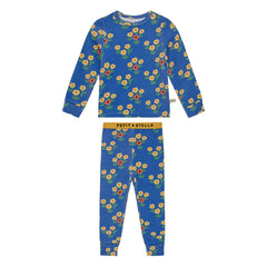 Petit Stella - Çiçek Desenli Pima Pamuk ve Modal Pijama | Mavi