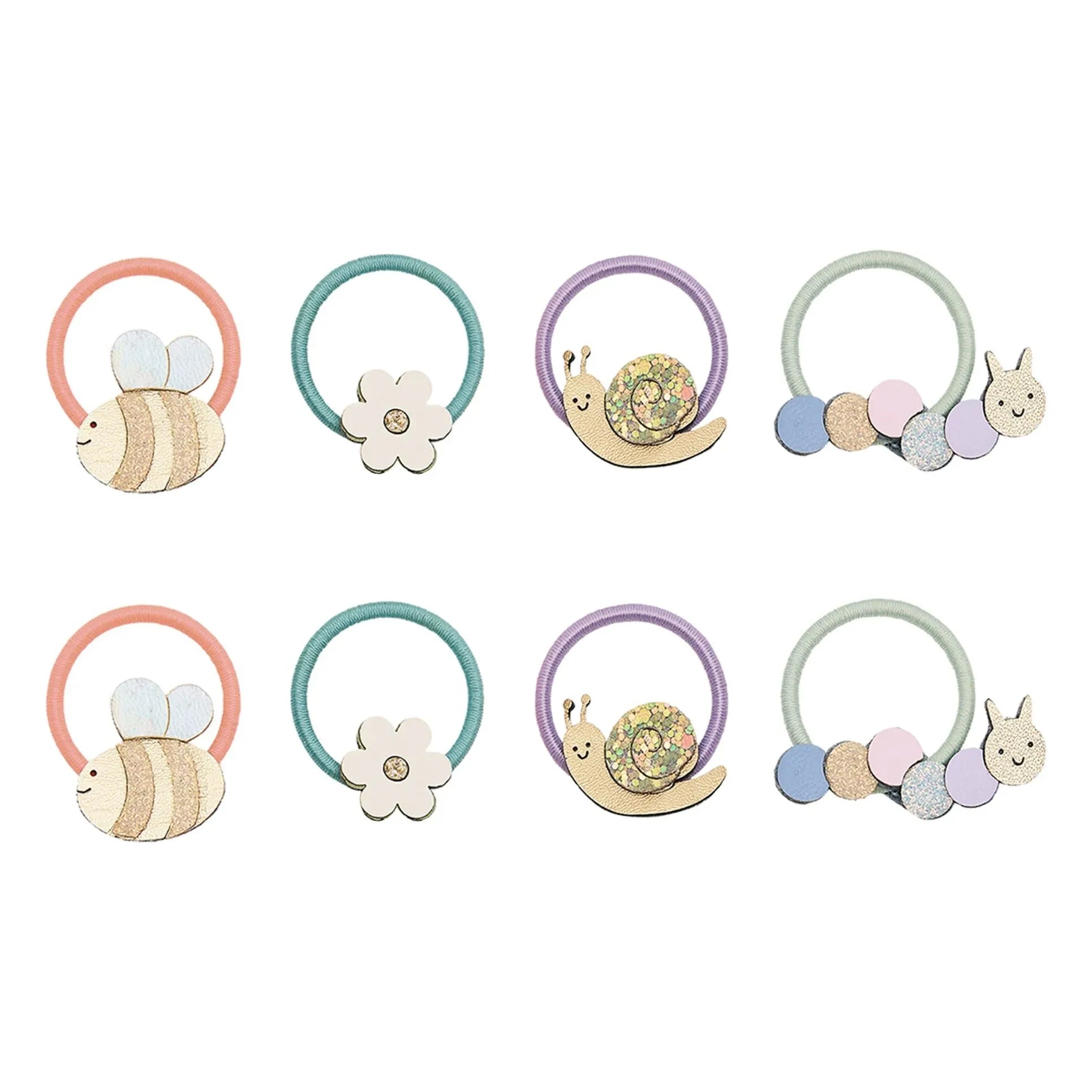 Mimi & Lula - 5er Mini-Bienen-Haarspangen-Set | Lila