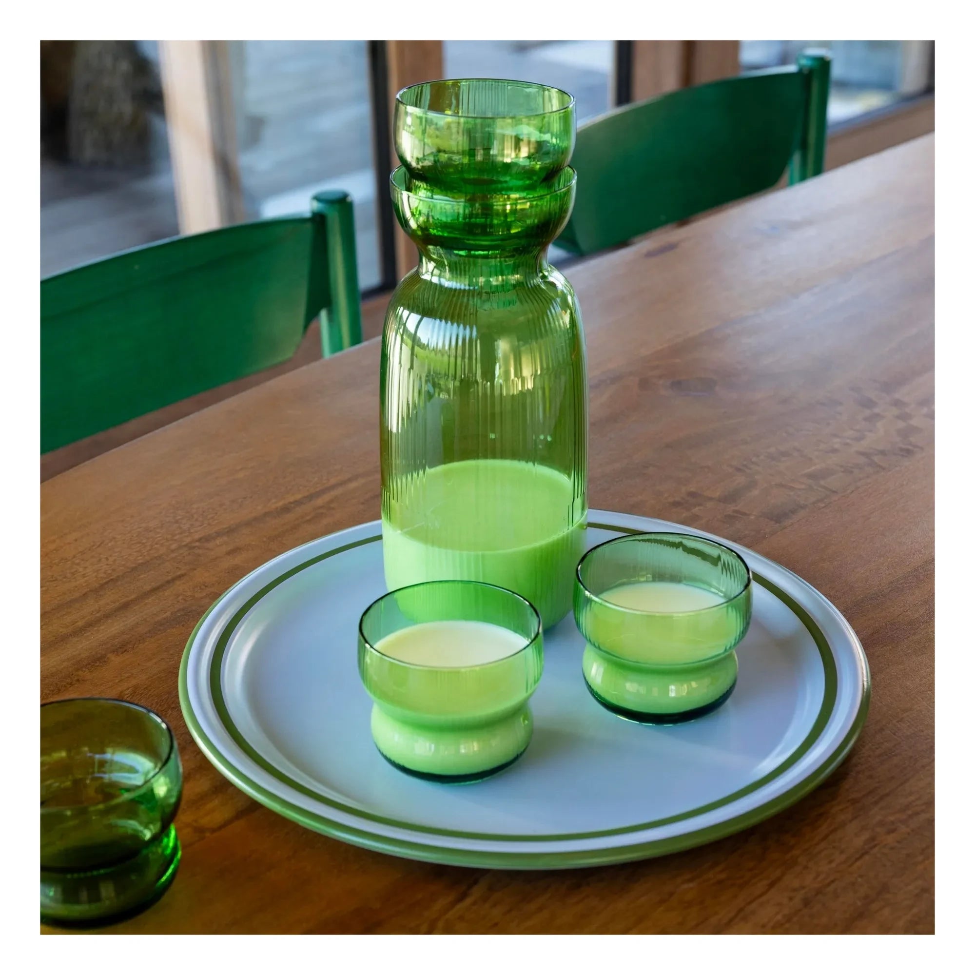 &Klevering - Vano Emaille Tablett | Hellblau