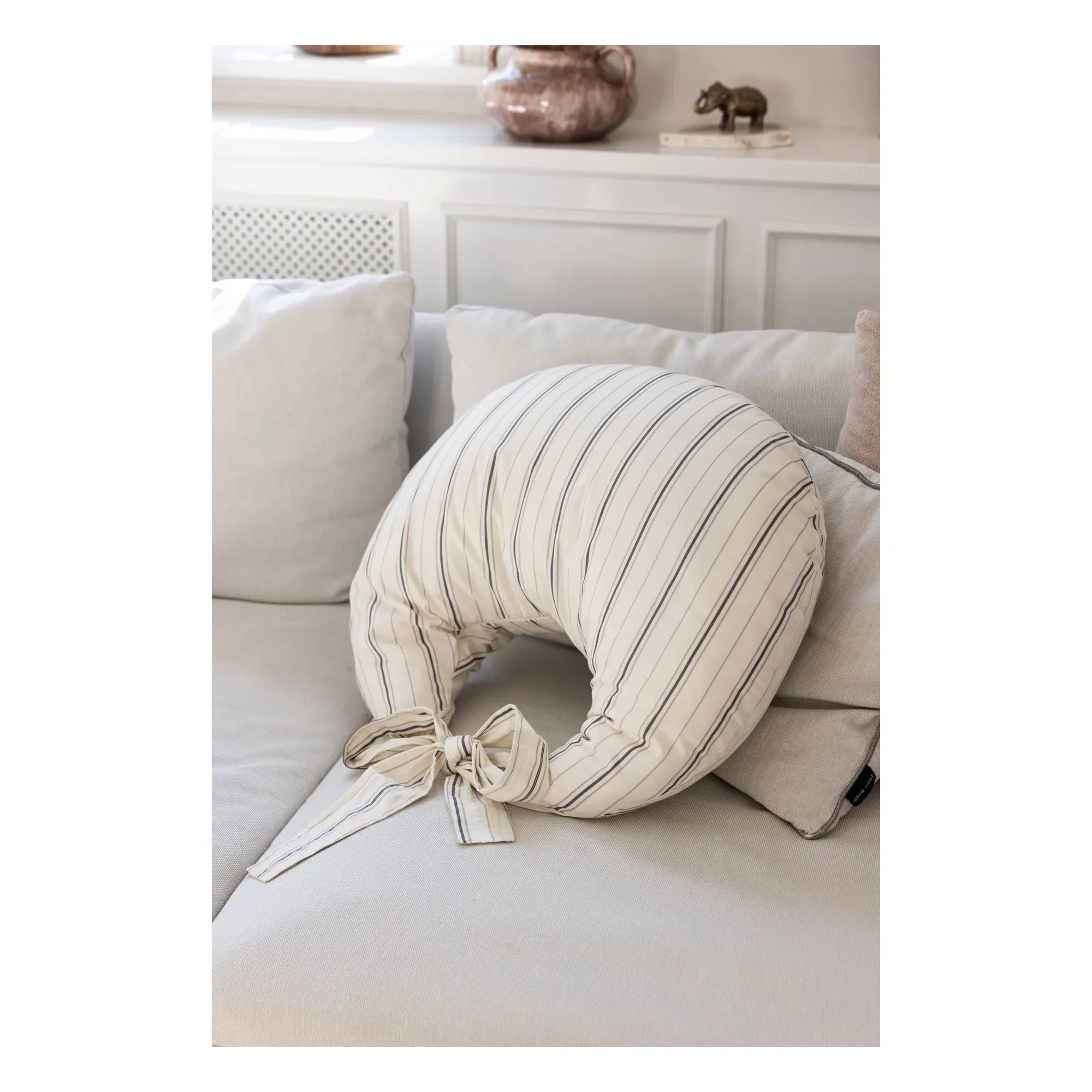 Sebra - Stillkissen mit Cremestreifen | Beige