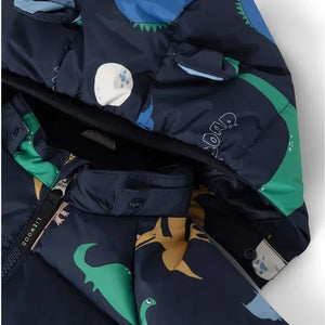Liewood - Polle Dinozor Gefütterte Jacke Aus recycelten Fasern hergestellt | Marineblau
