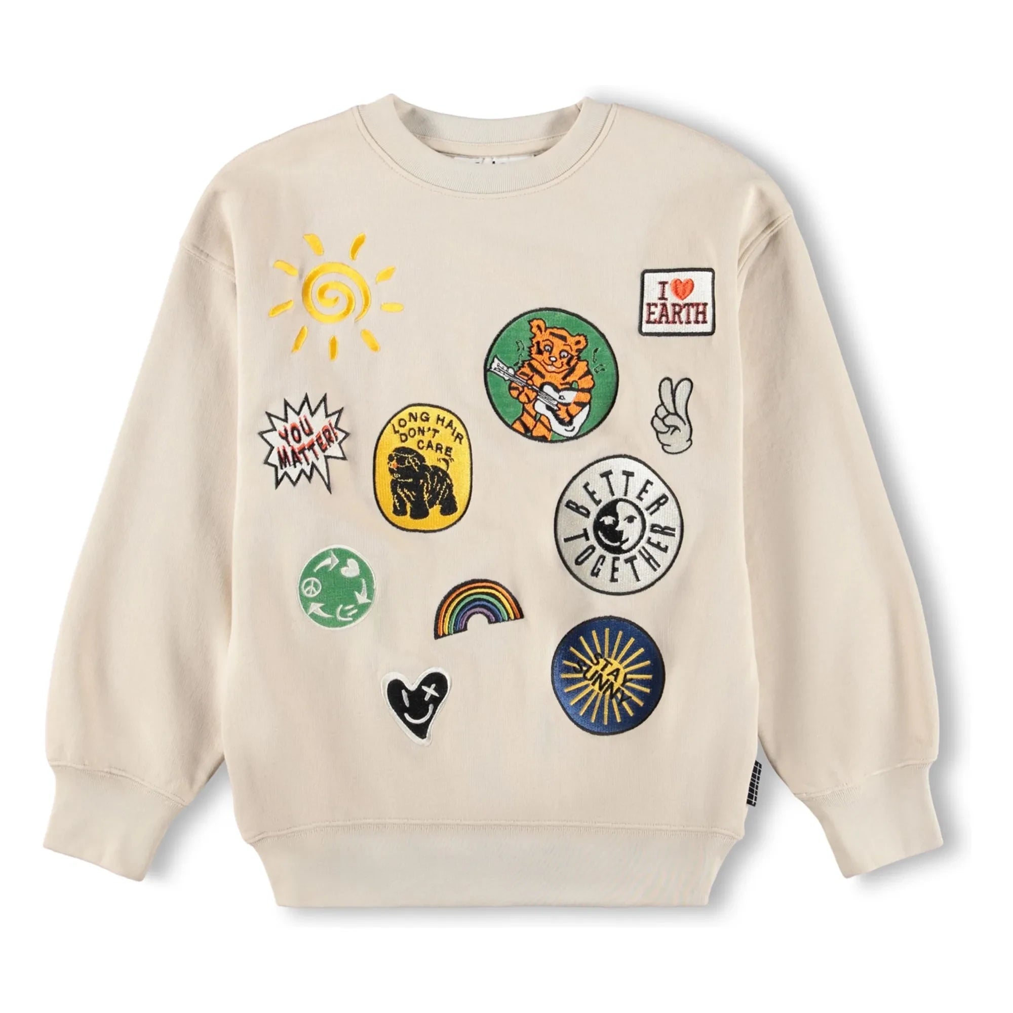 Molo – Besticktes Sweatshirt | Ecru