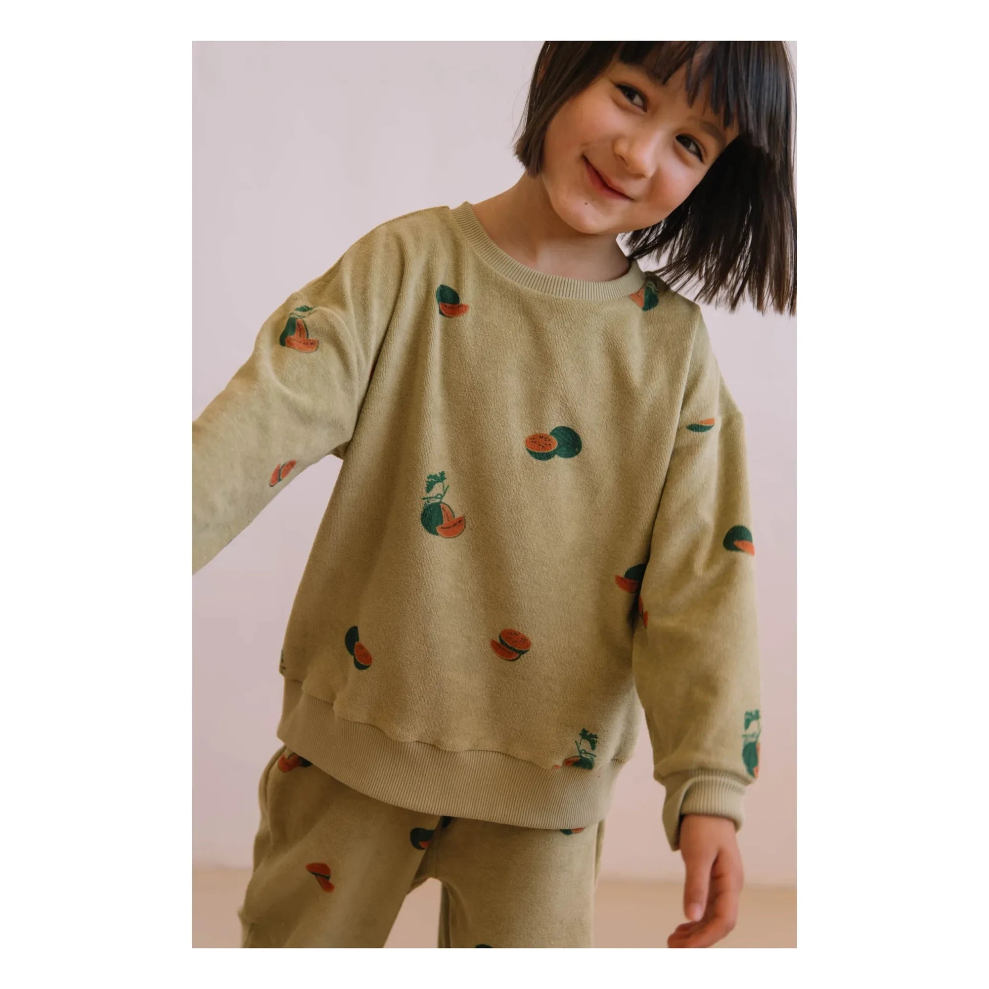 Studio Bohème - Bart Karpuz Sweatshirt Bio-Baumwoll-Frottee | Khaki
