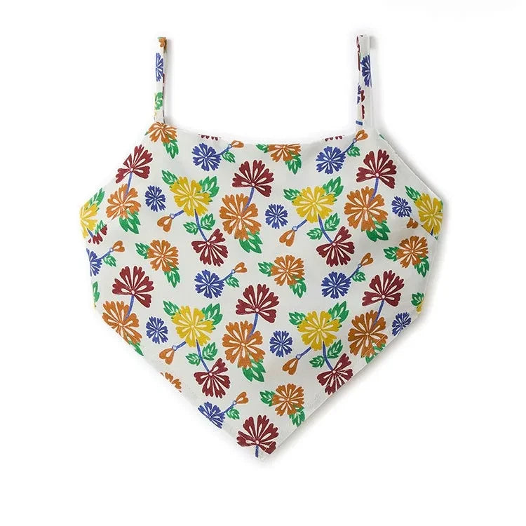 Fabula - Çiçekli crop top | Beyaz